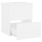 vidaXL Mueble con lavabo madera contrachapada blanco brillante vidaXL Mueble con lavabo madera contrachapada blanco brillante