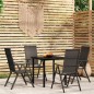 vidaXL Juego de comedor de jardín 5 piezas negro vidaXL Juego de comedor de jardín 5 piezas negro