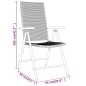 vidaXL Juego de comedor para jardín 7 piezas negro