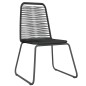 vidaXL Juego de comedor para jardín 7 piezas negro vidaXL Juego de comedor para jardín 7 piezas negro