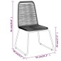 vidaXL Juego de comedor para jardín 7 piezas negro vidaXL Juego de comedor para jardín 7 piezas negro