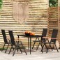 vidaXL Juego de comedor para jardín 5 piezas negro vidaXL Juego de comedor para jardín 5 piezas negro