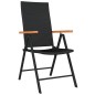vidaXL Juego de comedor para jardín 5 piezas negro vidaXL Juego de comedor para jardín 5 piezas negro