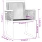 vidaXL Juego de comedor de jardín 5 piezas negro
