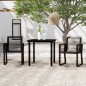 vidaXL Juego de comedor para jardín 3 piezas negro vidaXL Juego de comedor para jardín 3 piezas negro
