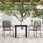 vidaXL Juego de comedor para jardín 3 piezas negro vidaXL Juego de comedor para jardín 3 piezas negro