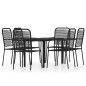 vidaXL Juego de comedor de jardín 5 piezas negro vidaXL Juego de comedor de jardín 5 piezas negro