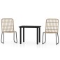 vidaXL Juego de comedor para jardín 3 piezas color roble vidaXL Juego de comedor para jardín 3 piezas color roble