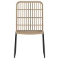 vidaXL Juego de comedor para jardín 7 piezas color roble