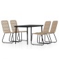 vidaXL Juego de comedor para jardín 5 piezas color roble vidaXL Juego de comedor para jardín 5 piezas color roble