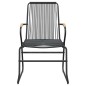 vidaXL Juego de comedor de jardín 5 piezas ratán PVC negro