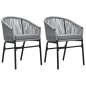 vidaXL Juego de comedor de jardín 3 piezas gris vidaXL Juego de comedor de jardín 3 piezas gris