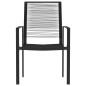 vidaXL Juego de comedor para jardín 7 piezas negro vidaXL Juego de comedor para jardín 7 piezas negro