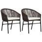 vidaXL Juego de comedor de jardín 3 piezas marrón vidaXL Juego de comedor de jardín 3 piezas marrón