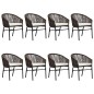 vidaXL Juego de comedor de jardín 9 piezas marrón vidaXL Juego de comedor de jardín 9 piezas marrón