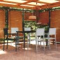 vidaXL Juego de comedor para jardín 7 piezas blanco y negro