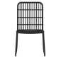 vidaXL Juego de comedor de jardín 7 piezas negro vidaXL Juego de comedor de jardín 7 piezas negro