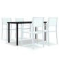 vidaXL Juego de comedor de jardín de 5 piezas blanco vidaXL Juego de comedor de jardín de 5 piezas blanco