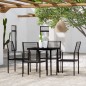 vidaXL Juego de comedor para jardín 5 piezas negro vidaXL Juego de comedor para jardín 5 piezas negro