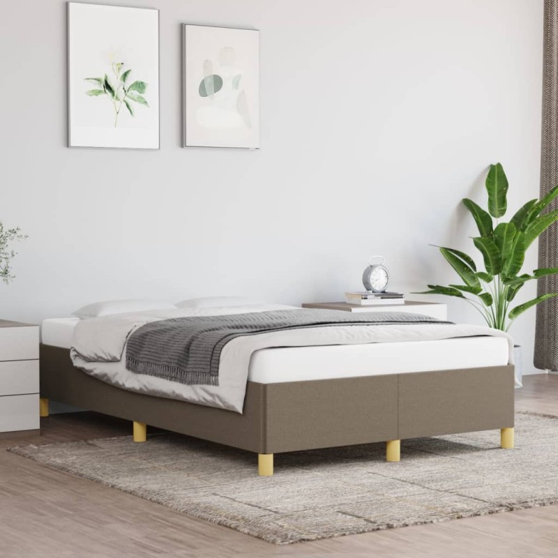 vidaXL Estructura de cama de tela gris taupe 120x200 cm vidaXL Estructura de cama de tela gris taupe 120x200 cm