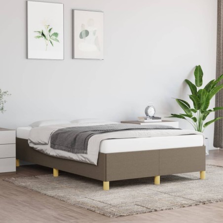 vidaXL Estructura de cama de tela gris taupe 120x200 cm