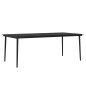 vidaXL Juego de comedor para jardín 9 piezas y cojines marrón y negro vidaXL Juego de comedor para jardín 9 piezas y cojines marrón y negro