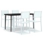 vidaXL Juego de comedor de jardín de 5 piezas blanco vidaXL Juego de comedor de jardín de 5 piezas blanco