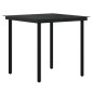 vidaXL Juego de comedor para jardín 5 piezas con cojines gris y negro vidaXL Juego de comedor para jardín 5 piezas con cojines gris y negro