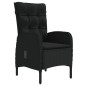vidaXL Juego de comedor de jardín 7 piezas con cojines negro vidaXL Juego de comedor de jardín 7 piezas con cojines negro