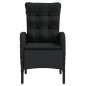 vidaXL Juego de comedor de jardín 7 piezas con cojines negro vidaXL Juego de comedor de jardín 7 piezas con cojines negro
