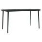 vidaXL Juego de comedor para jardín 5 piezas negro
