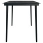 vidaXL Juego de comedor para jardín 5 piezas negro