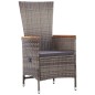 vidaXL Juego de comedor de jardín 5 piezas con cojines gris vidaXL Juego de comedor de jardín 5 piezas con cojines gris
