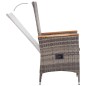 vidaXL Juego de comedor de jardín 5 piezas con cojines gris vidaXL Juego de comedor de jardín 5 piezas con cojines gris