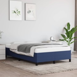 vidaXL Estructura de cama de tela azul 120x200 cm