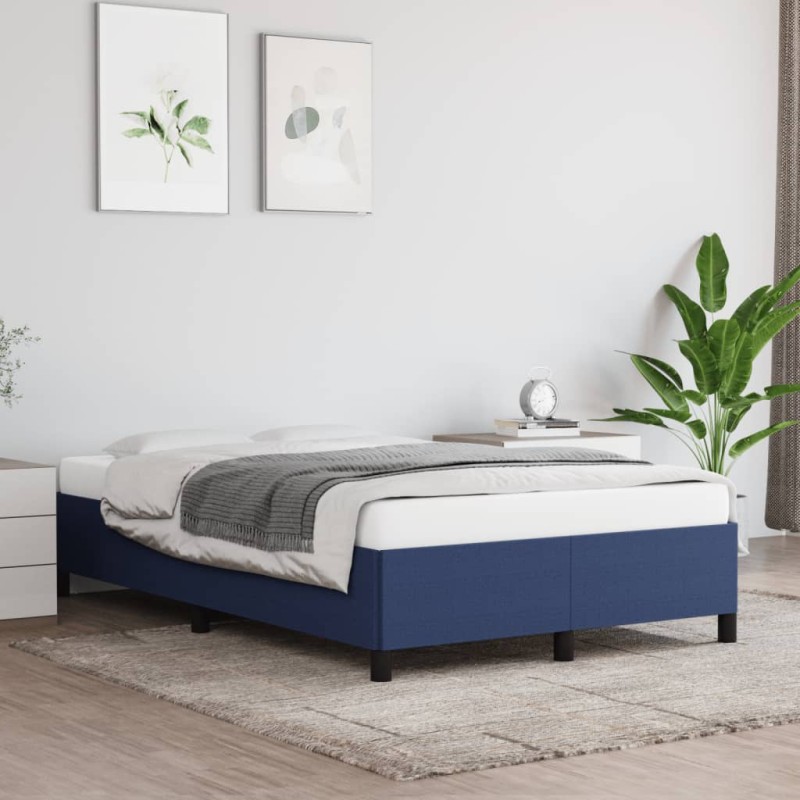 vidaXL Estructura de cama de tela azul 120x200 cm vidaXL Estructura de cama de tela azul 120x200 cm