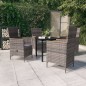 vidaXL Juego de comedor de jardín 5 piezas con cojines gris vidaXL Juego de comedor de jardín 5 piezas con cojines gris