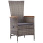 vidaXL Juego de comedor de jardín 5 piezas con cojines gris vidaXL Juego de comedor de jardín 5 piezas con cojines gris