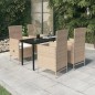 vidaXL Juego de comedor de jardín 5 piezas con cojines beige vidaXL Juego de comedor de jardín 5 piezas con cojines beige