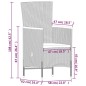 vidaXL Juego de comedor de jardín 9 pzas con cojines gris vidaXL Juego de comedor de jardín 9 pzas con cojines gris