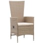 vidaXL Juego de comedor de jardín 9 piezas con cojines beige vidaXL Juego de comedor de jardín 9 piezas con cojines beige