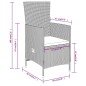 vidaXL Juego de comedor de jardín 9 piezas con cojines beige vidaXL Juego de comedor de jardín 9 piezas con cojines beige