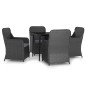 vidaXL Juego de comedor de jardín 5 piezas con cojines negro vidaXL Juego de comedor de jardín 5 piezas con cojines negro