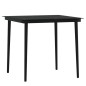 vidaXL Juego de comedor de jardín 5 piezas con cojines negro vidaXL Juego de comedor de jardín 5 piezas con cojines negro