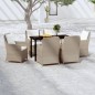 vidaXL Juego de comedor de jardín 7 piezas marrón