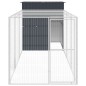 vidaXL Gallinero con corral acero galvanizado gris 165x455x181 cm vidaXL Gallinero con corral acero galvanizado gris 165x455x181 cm