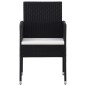 vidaXL Juego de comedor para jardín 7 piezas negro vidaXL Juego de comedor para jardín 7 piezas negro