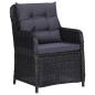 vidaXL Juego de comedor para jardín 7 piezas negro vidaXL Juego de comedor para jardín 7 piezas negro