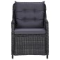 vidaXL Juego de comedor para jardín 7 piezas negro vidaXL Juego de comedor para jardín 7 piezas negro
