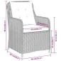 vidaXL Juego de comedor para jardín 7 piezas negro vidaXL Juego de comedor para jardín 7 piezas negro